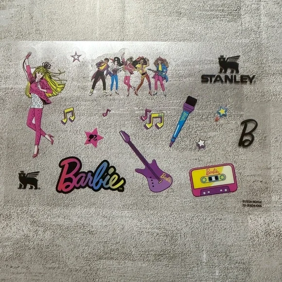 Stanley x Barbie 80's Rocker 65th Anniversary Tumbler‎ Straw & Stickers Only - Picture 2 of 4